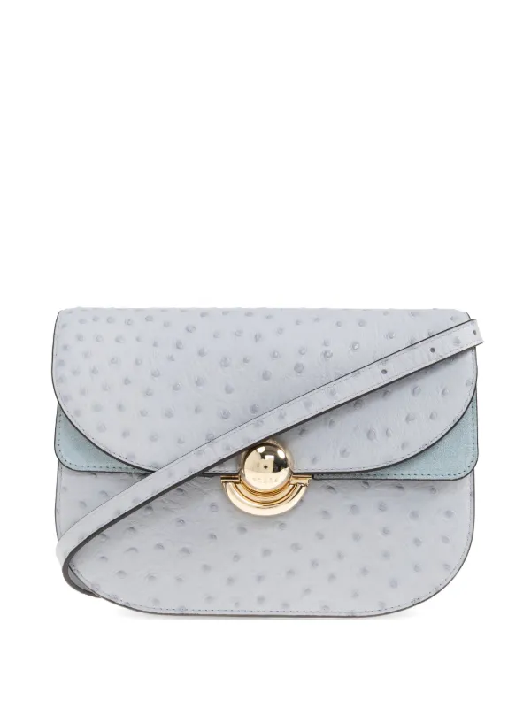 Furla ターンロック レザーショルダーバッグ | ブルー | FARFETCH JP