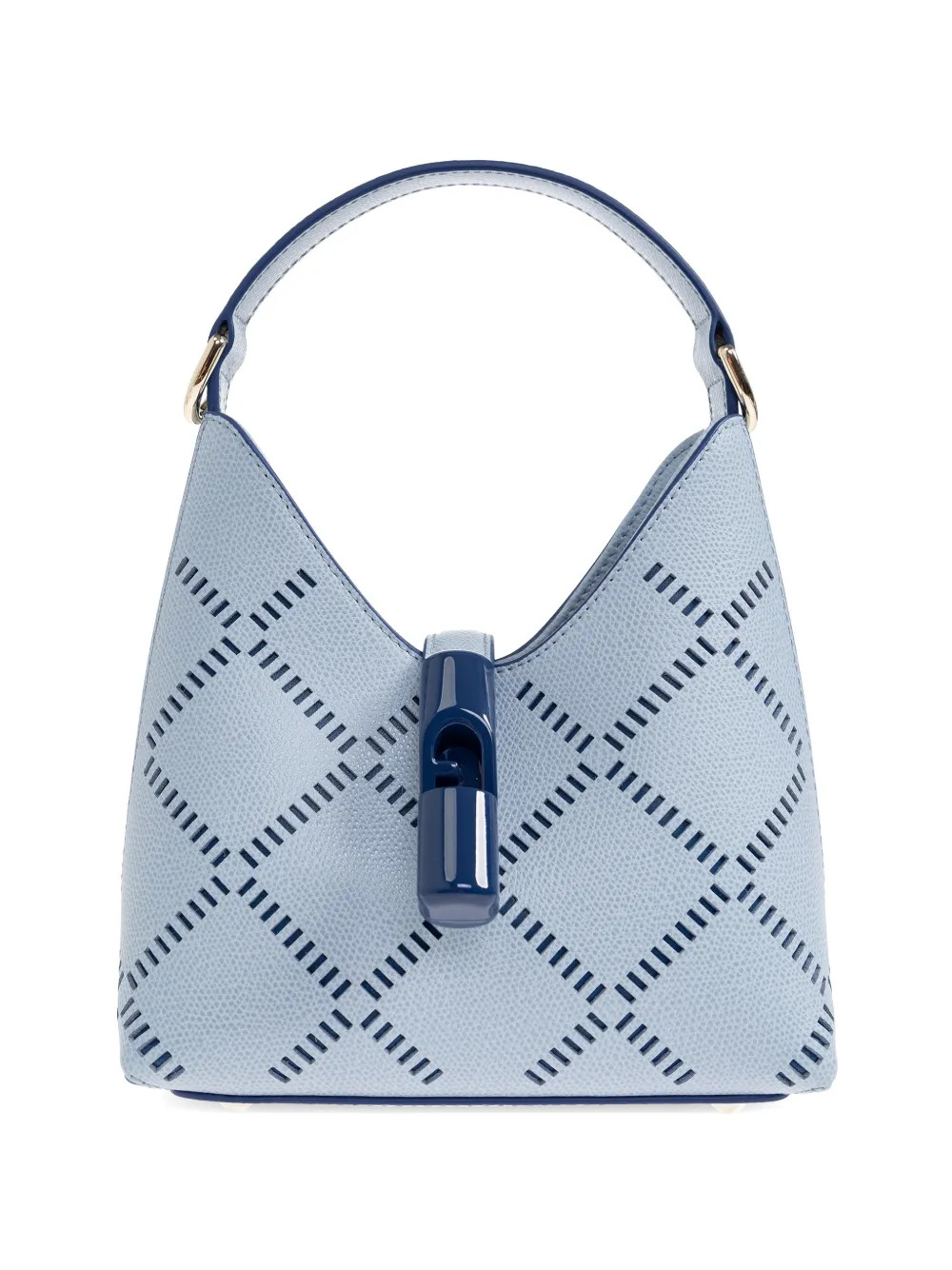Furla Goccia cut-out leather small tote bag - Blu