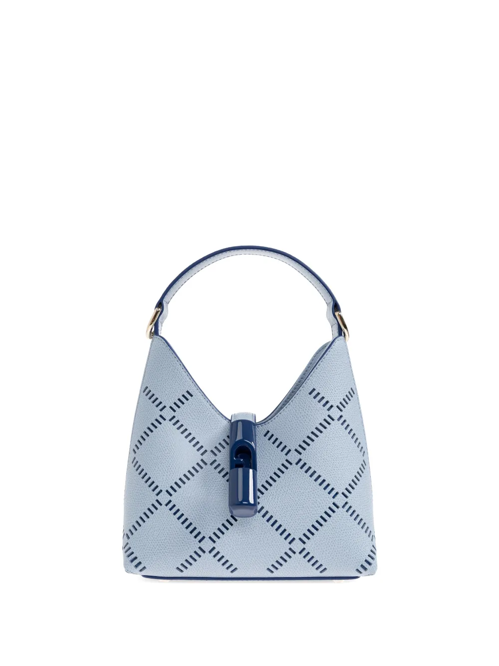Furla Goccia cut-out leather small tote bag - Blu