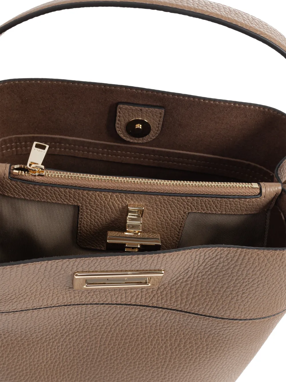 Furla Amelia bucket-tas met draaislot Beige