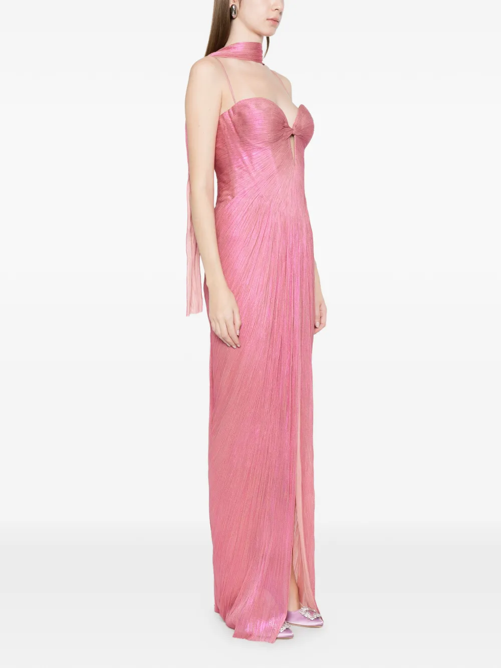  Maria Lucia Hohan Draped Maxi Dress - Pink 