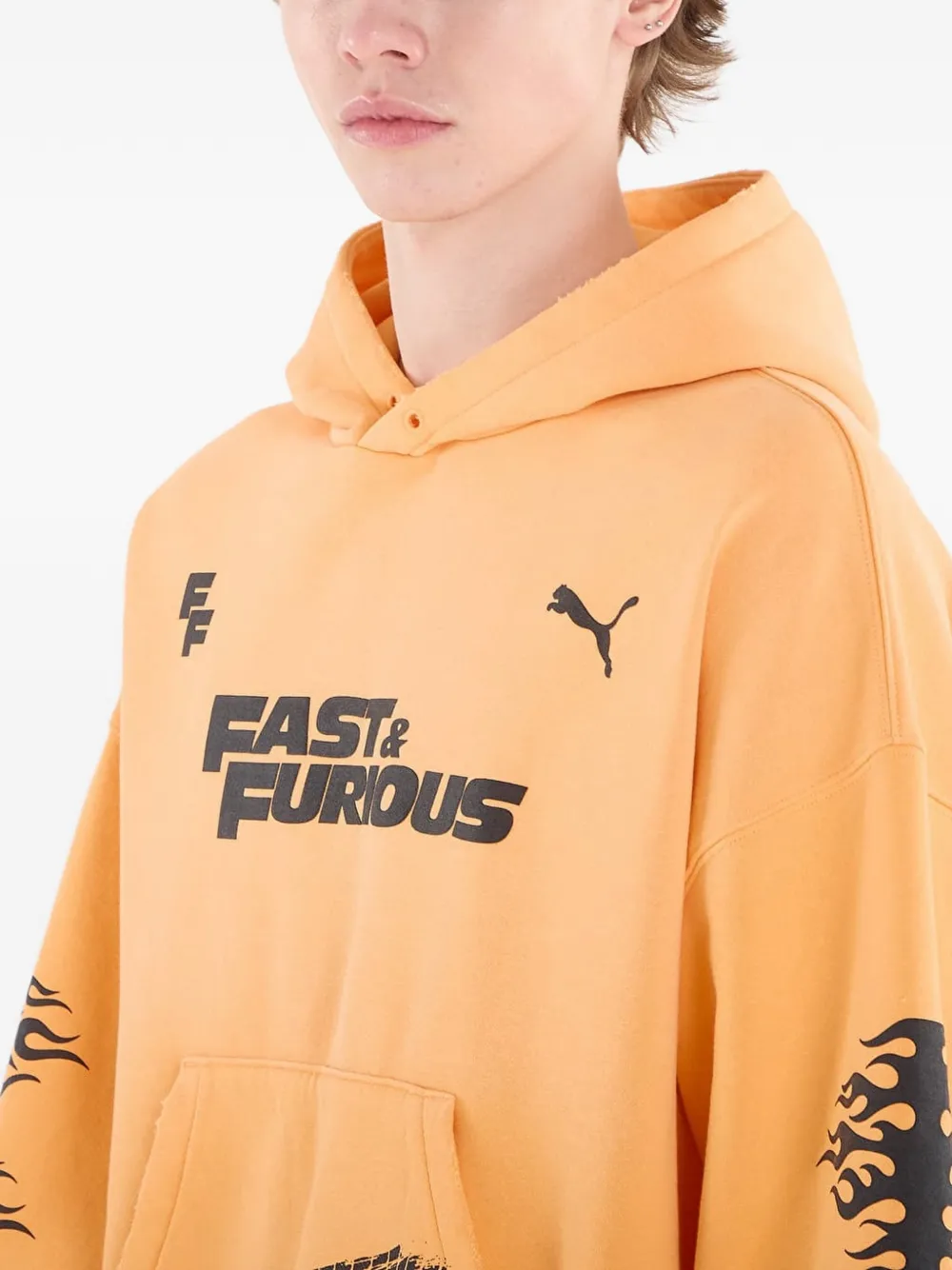 PUMA x Fast & Furious hoodie met grafische print Oranje