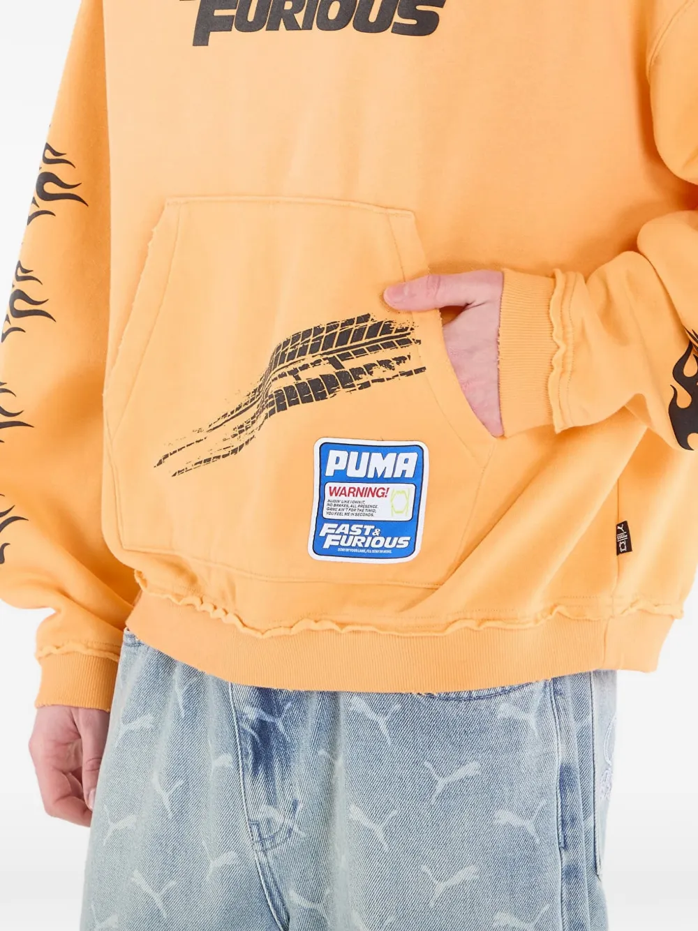 PUMA x Fast & Furious hoodie met grafische print Oranje