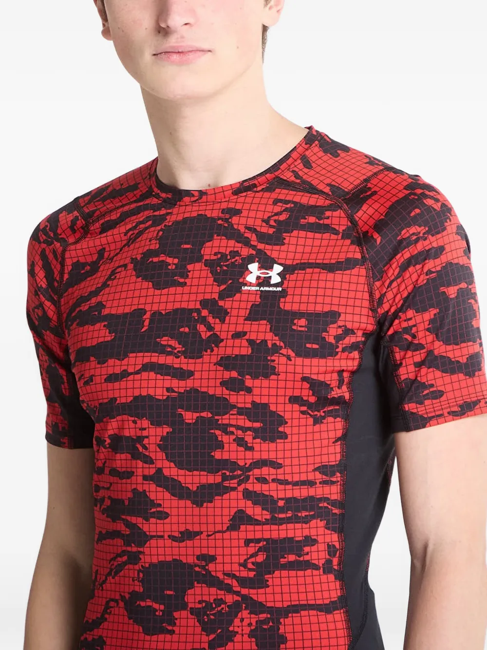 Under Armour HeatGear T-shirt met print en korte mouwen Rood