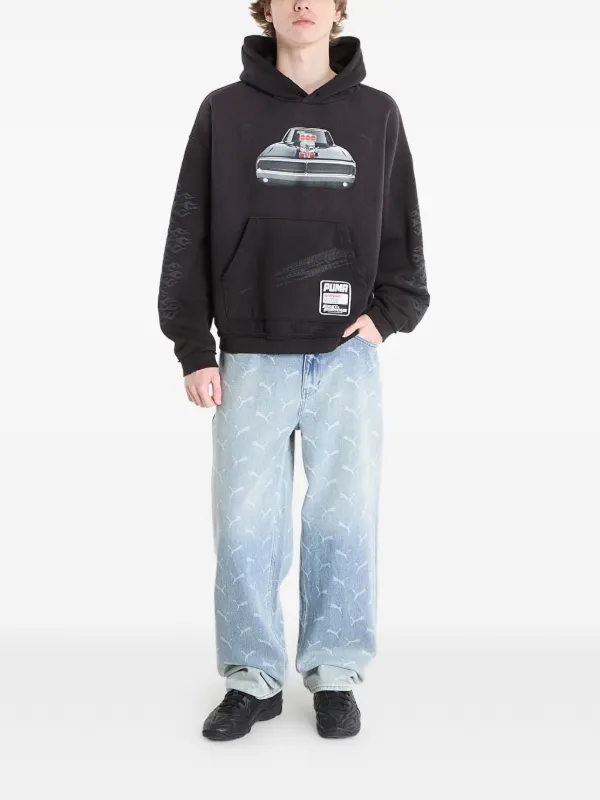 PUMA x Fast & Furious graphic-print Hoodie | Black | FARFETCH CA