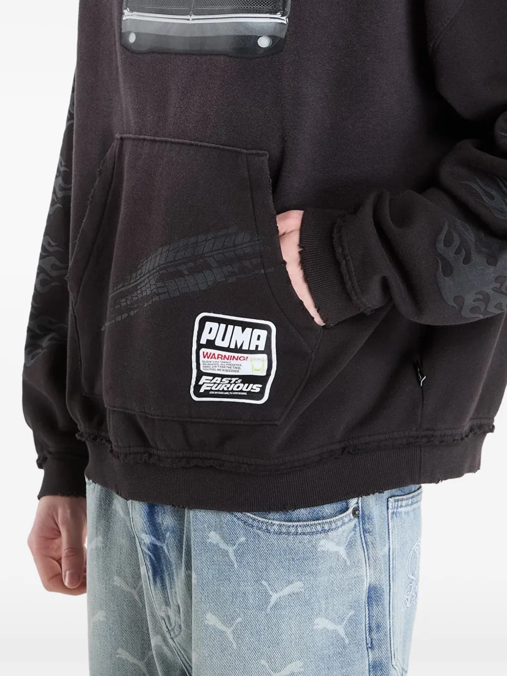 PUMA x Fast & Furious hoodie met grafische print Zwart