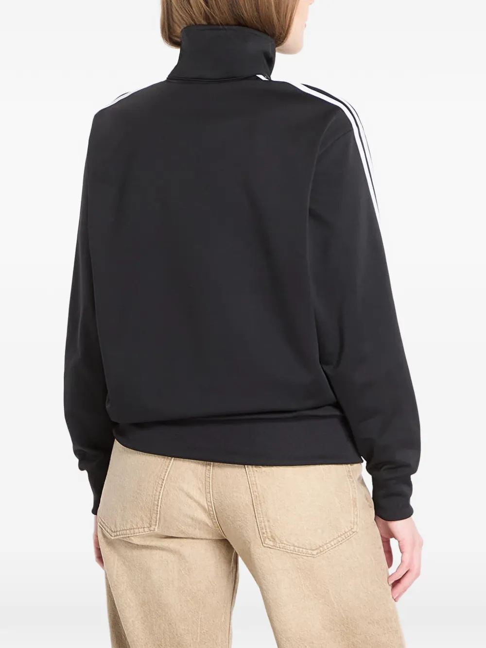adidas Sweater met drie strepen en rits Zwart