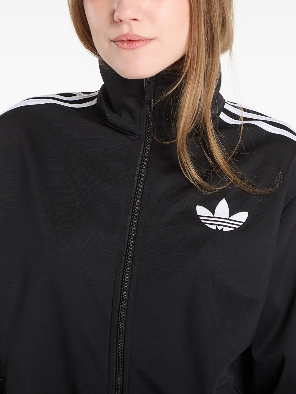 adidas Sweater met drie strepen en rits Zwart