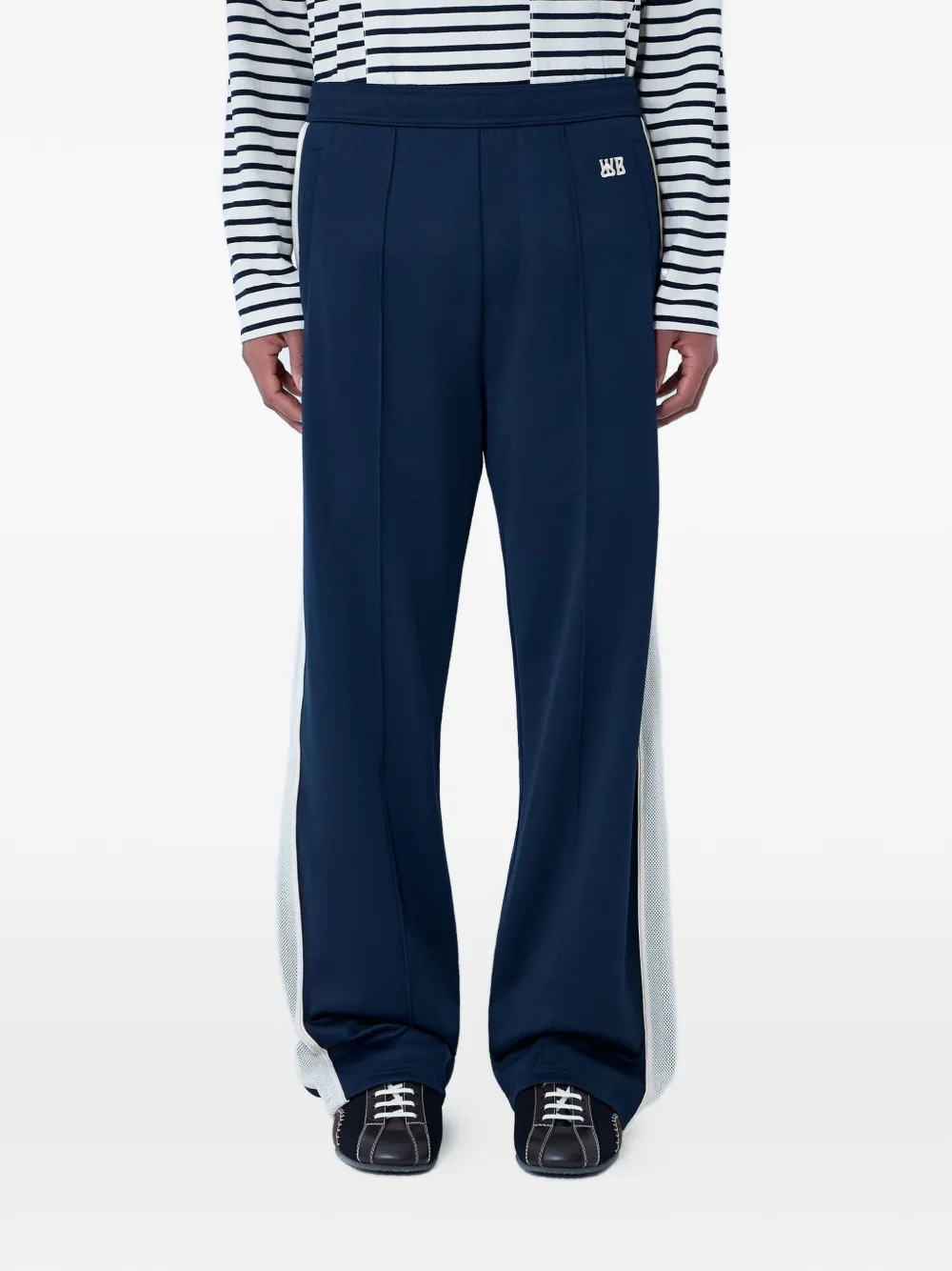 Wales Bonner elasticated-waist side-stripe trousers - Blu