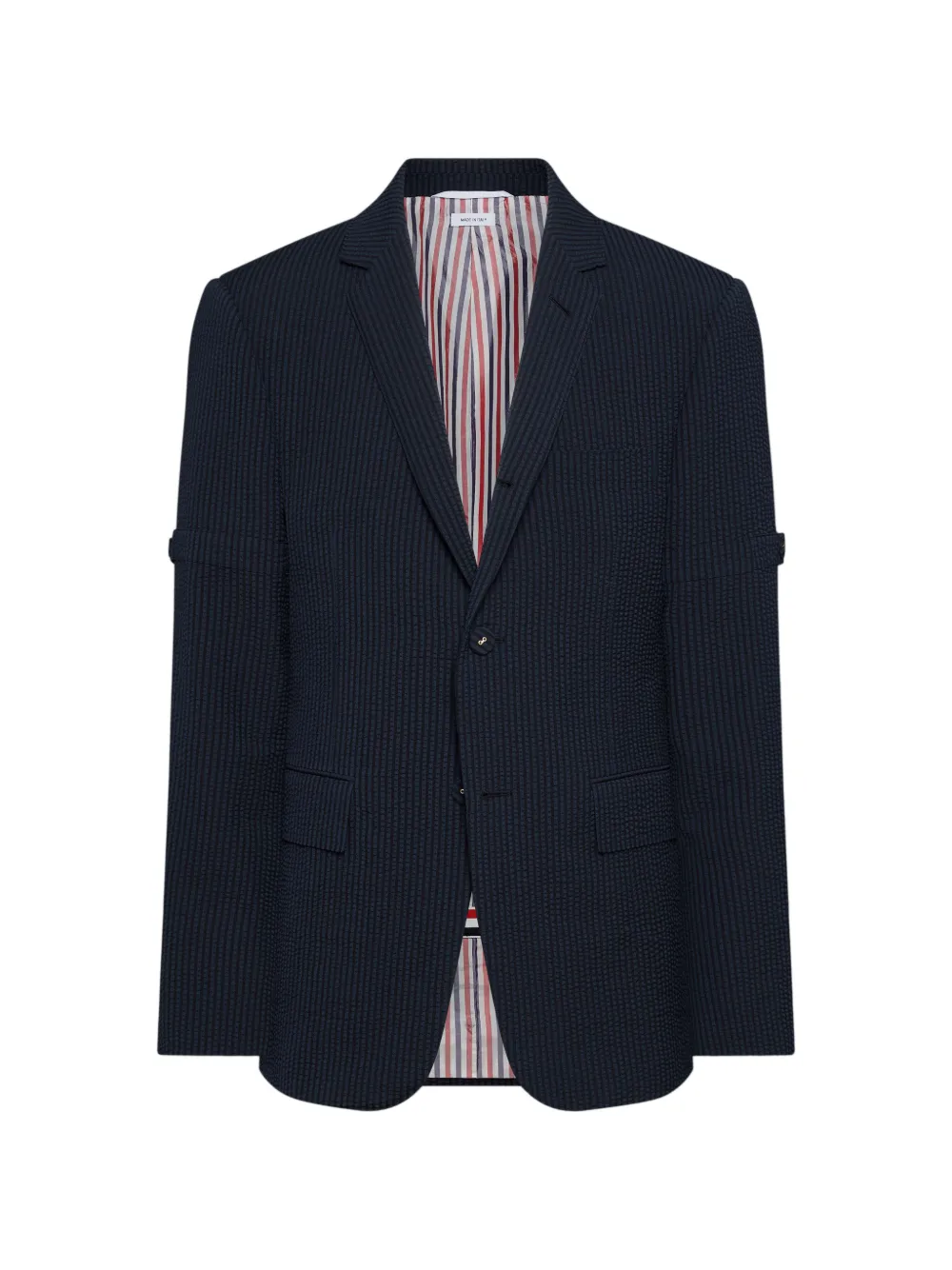 Thom Browne striped buttoned blazer - Grigio