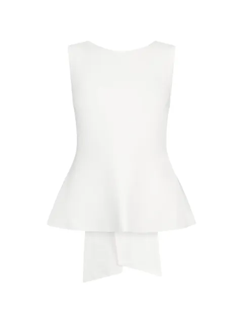 LIU JO poplin bow cut-out top