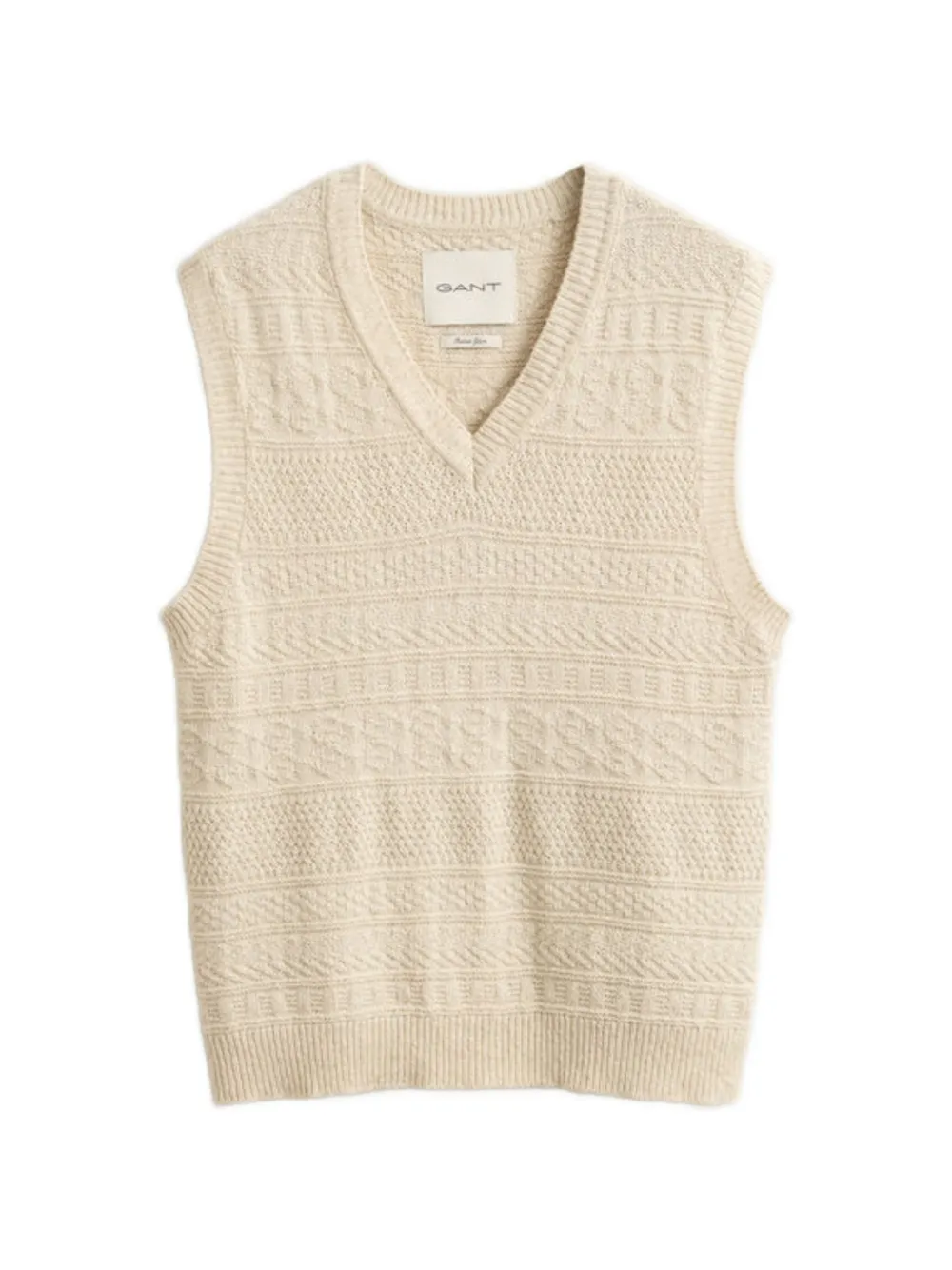 Gant textured V-neck knit vest - Toni neutri
