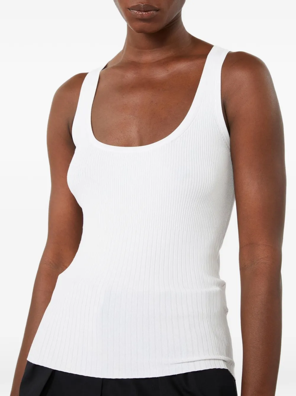 Max Mara Tanktop met diepe ronde hals Wit