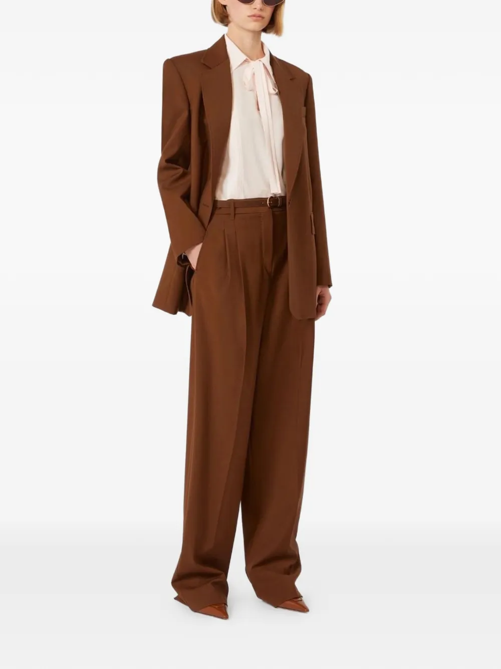  Max Mara Mstbalco Single-breasted Blazer - Brown 