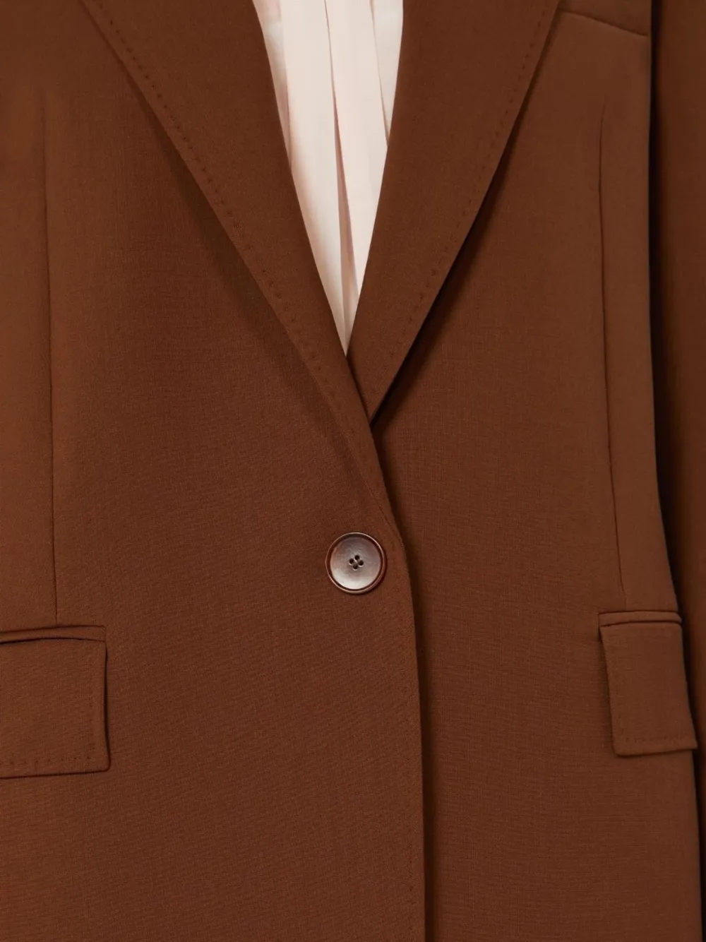 Max Mara MSTBALCO blazer met enkele rij knopen Bruin