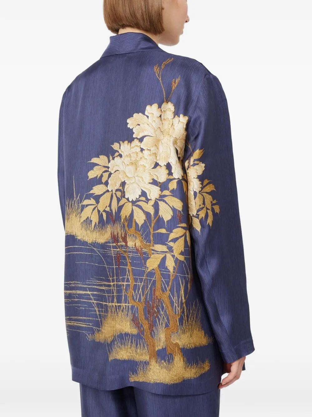  Max Mara Túnica Con Estampado Floral - Azul 
