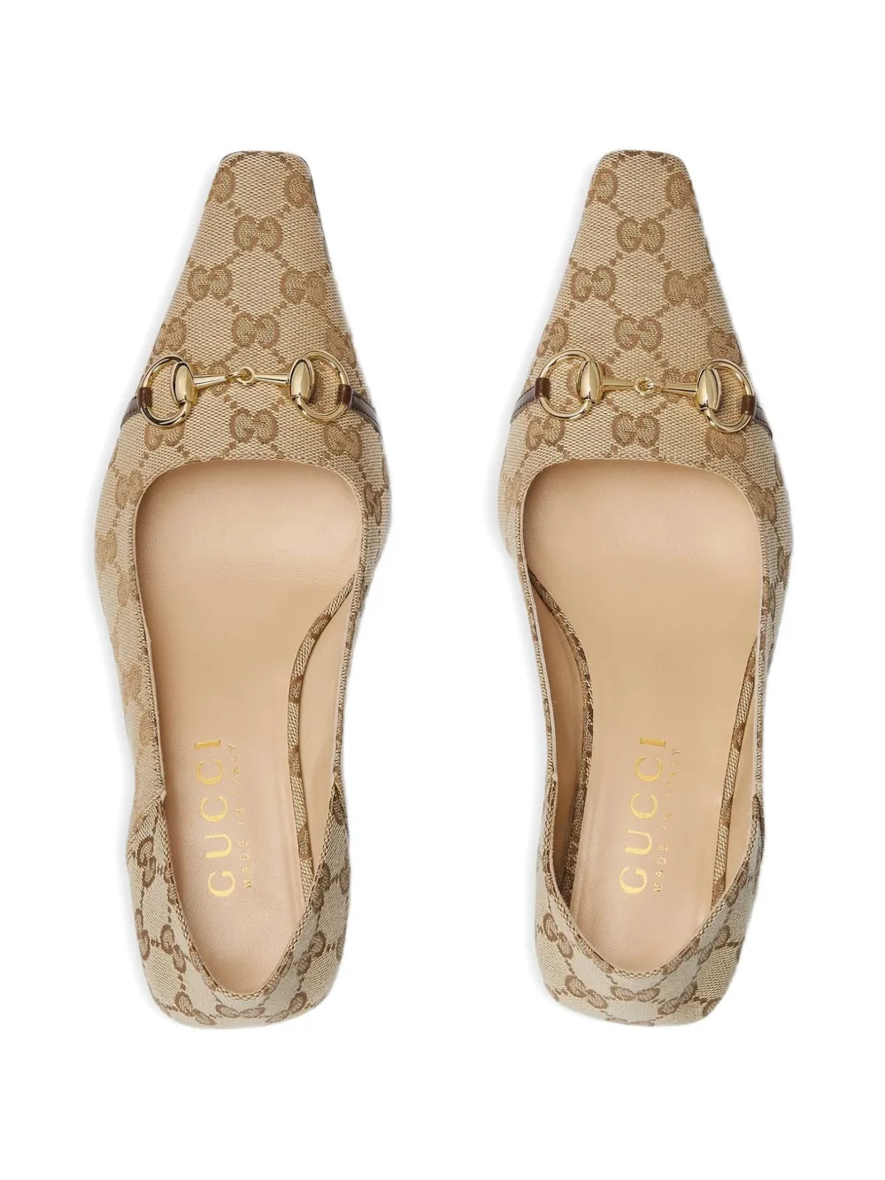 Gucci 55mm GG Horsebit pumps Beige