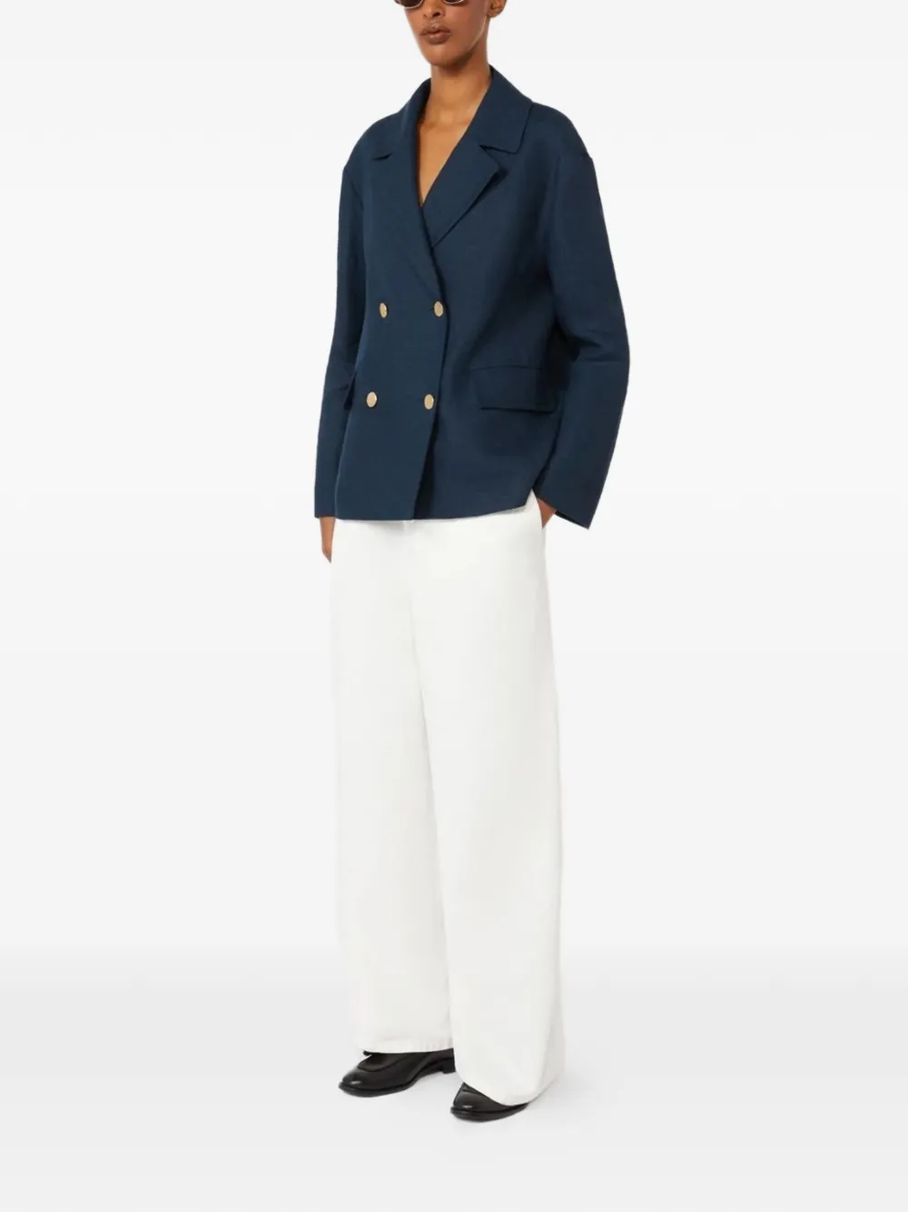 'S Max Mara Blazer met dubbele rij knopen Blauw