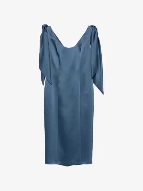 Fely Campo vestido midi con diseño drapeado