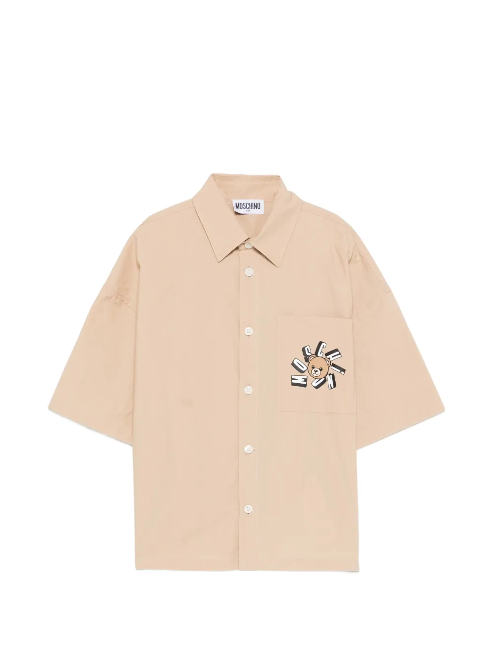Moschino Kids pocket cartoon shirt - Nude