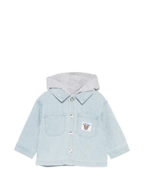 Moschino Kids hooded striped jacket