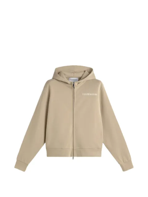LES HÉRITIERS logo-detail zip-up hoodie