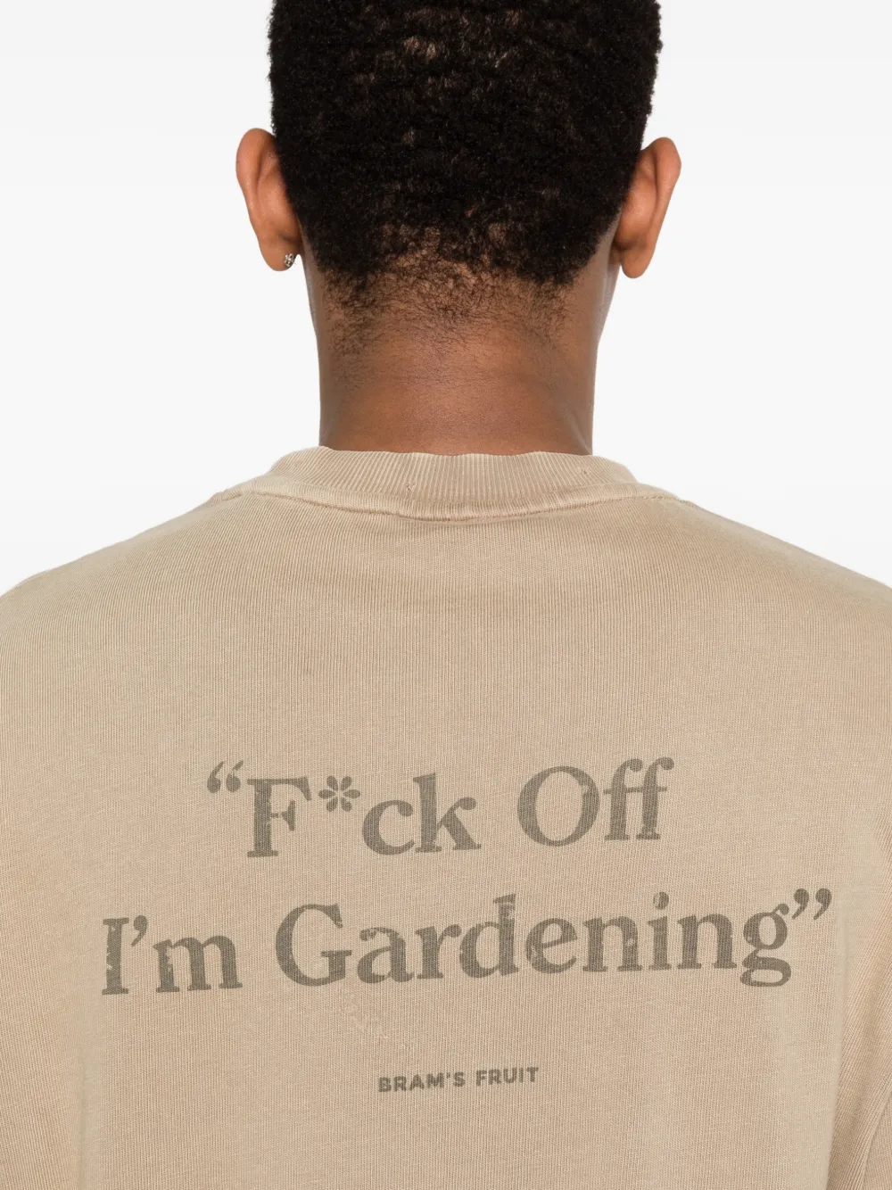 Bram s Fruit T-shirt met lange mouwen en logodetail Beige