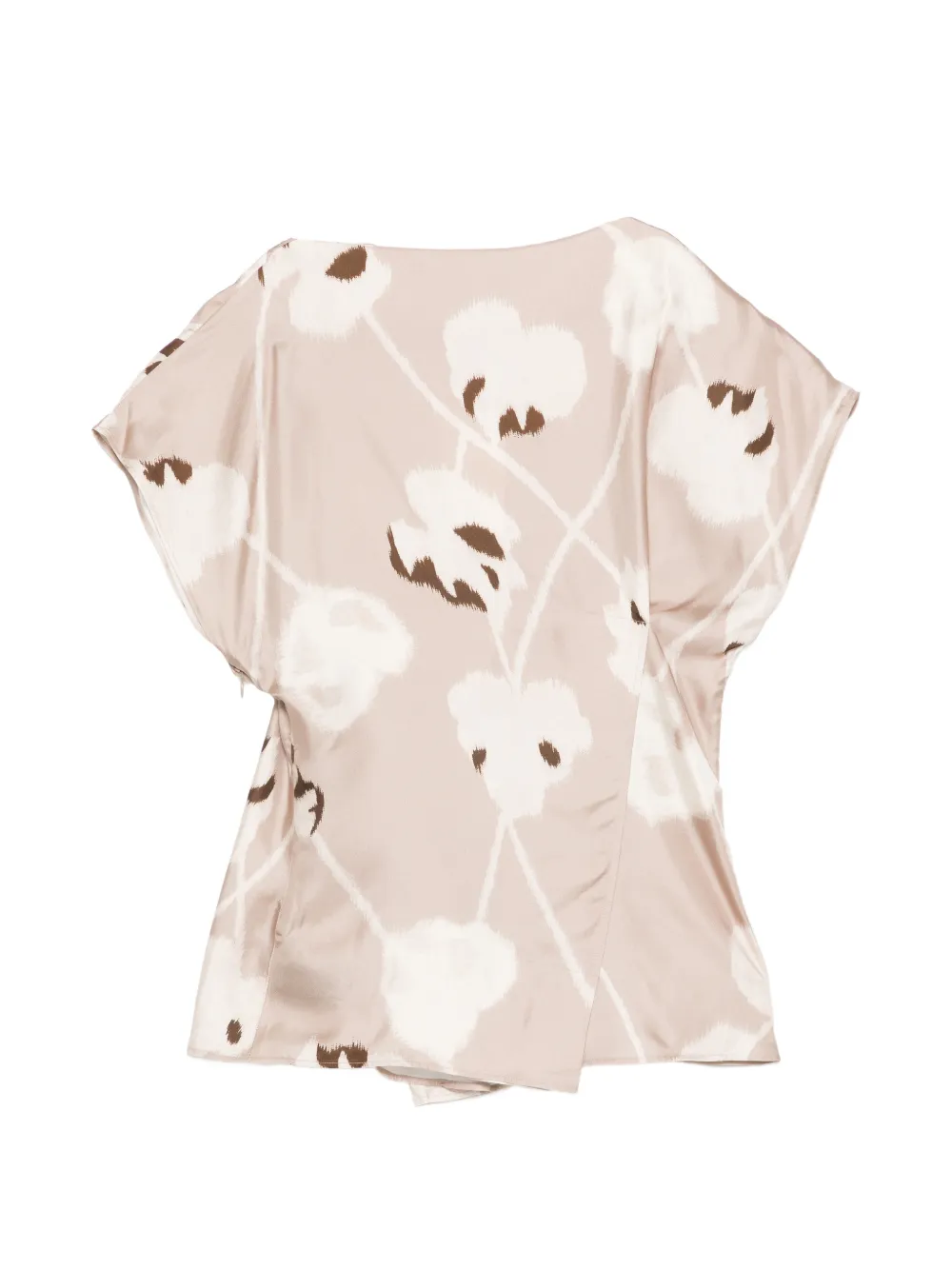 Soeur Fedora Floral Draped Blouse - Neutrals 