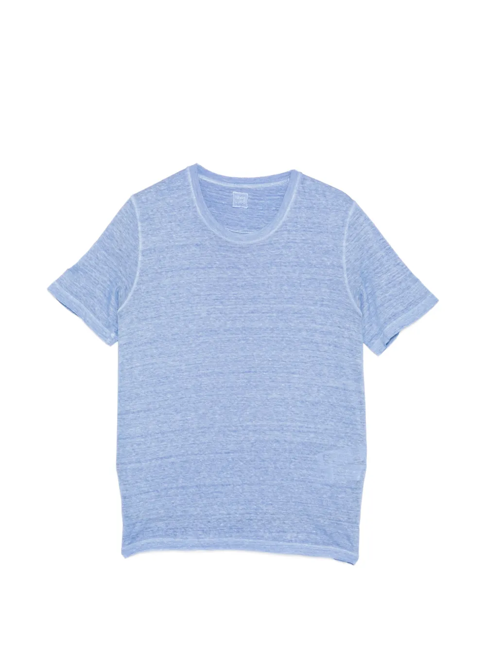 120% Lino linen crew-neck T-shirt - Blu
