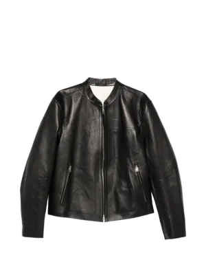 Giorgio Armani レザージャケット | ブラック | FARFETCH JP