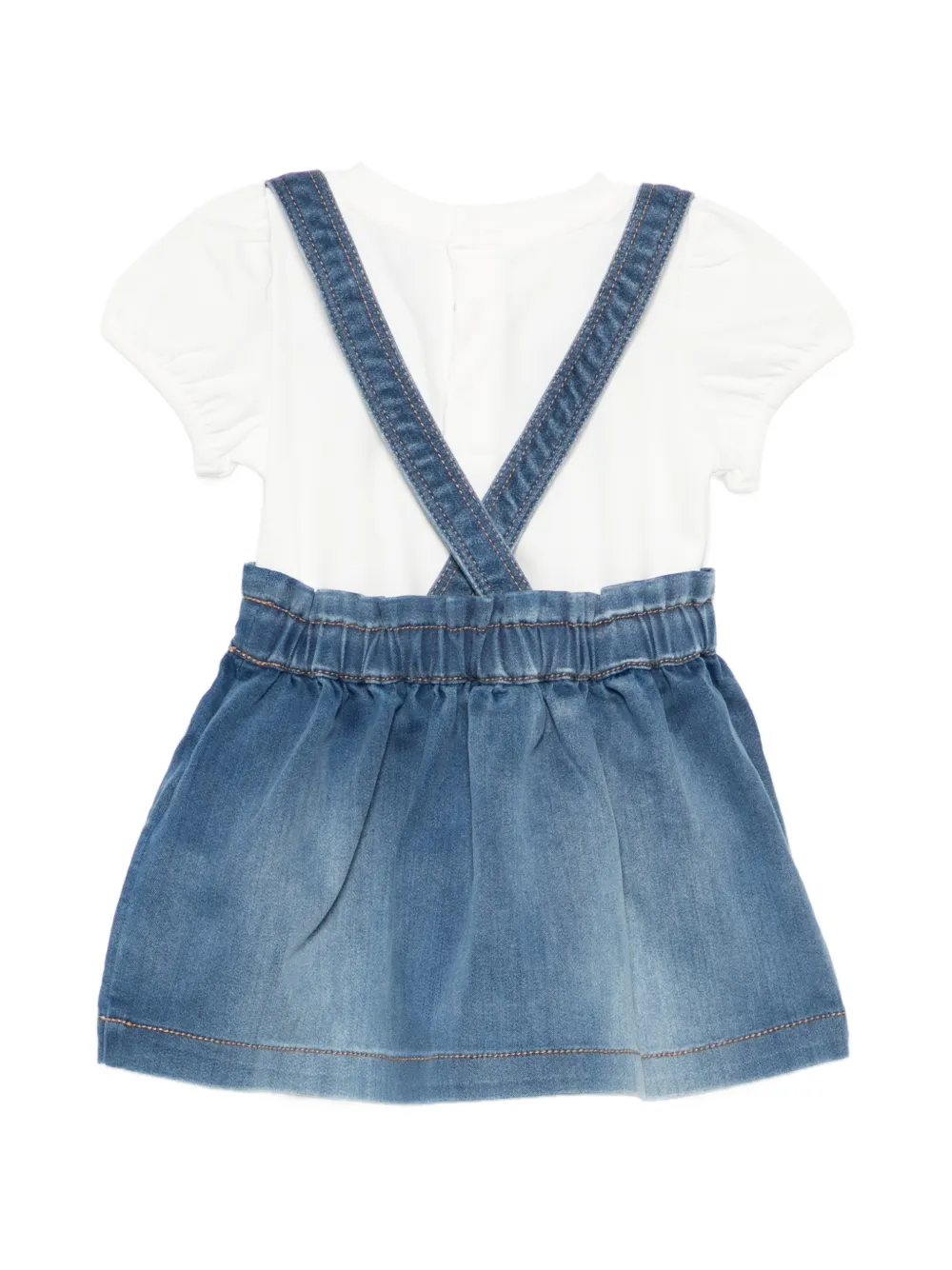  Moschino Kids Blue Denim Skirt Set 