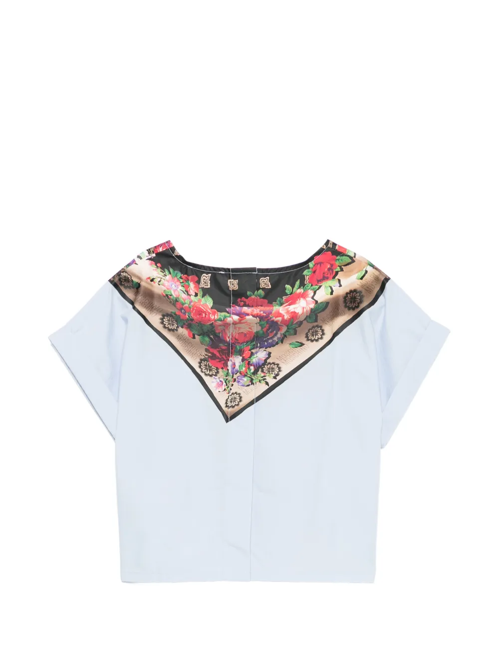 Moschino Kids T-shirt met sjaalprint Blauw