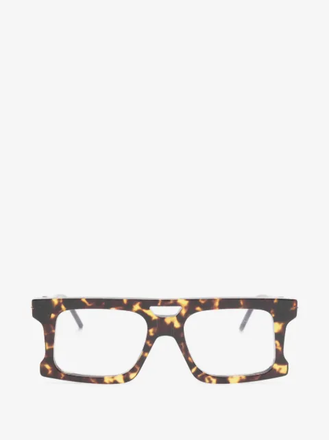 Kuboraum patterned geometric-frame glasses