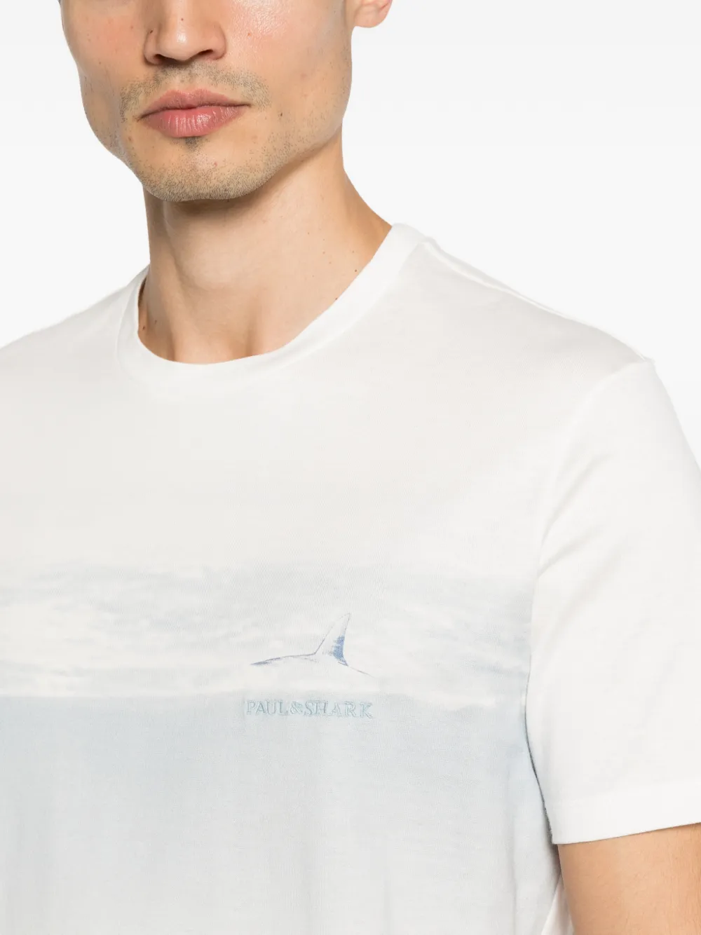 Paul & Shark T-shirt met grafische print Wit