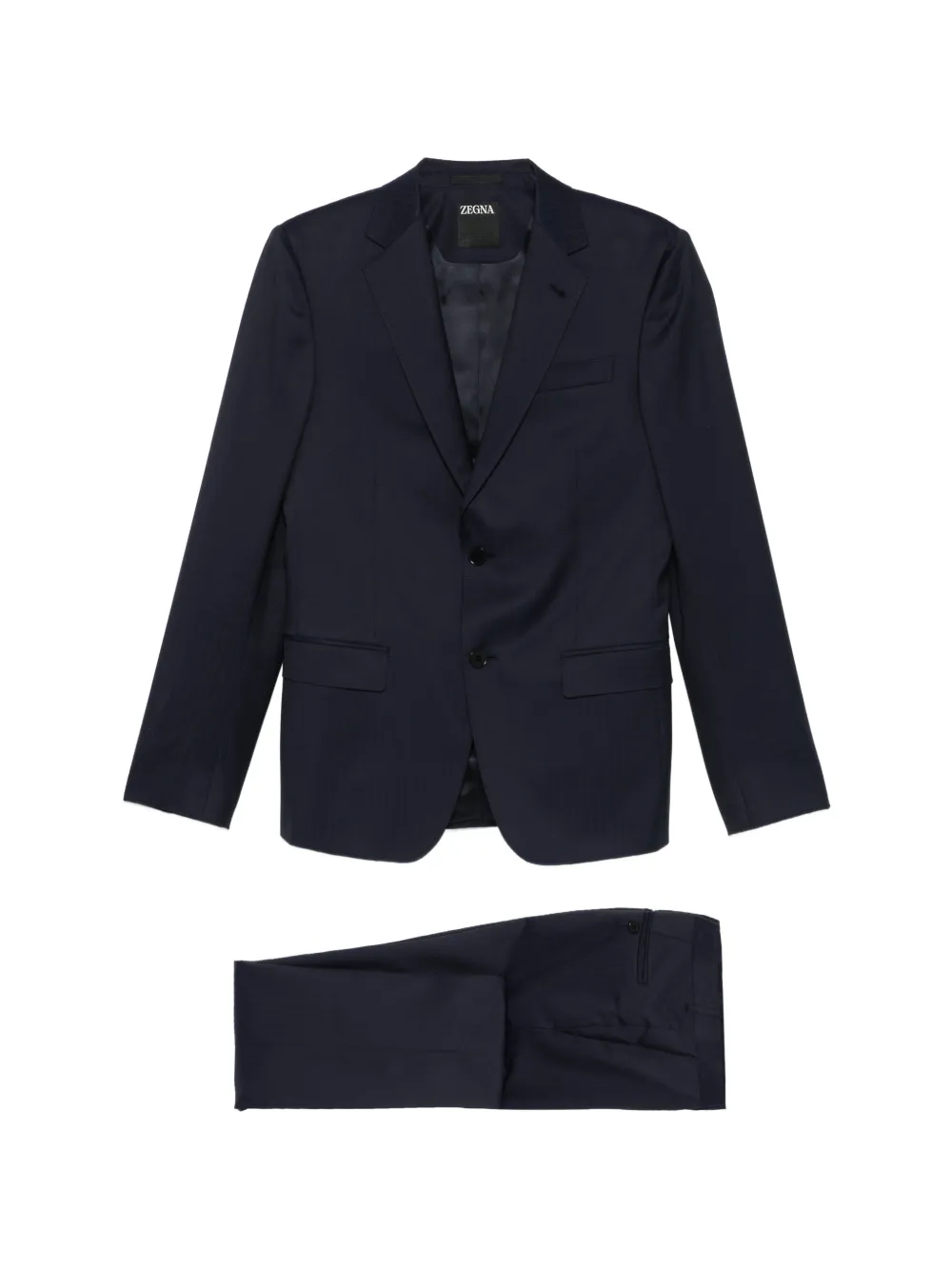 Zegna striped tailored suit - Blu