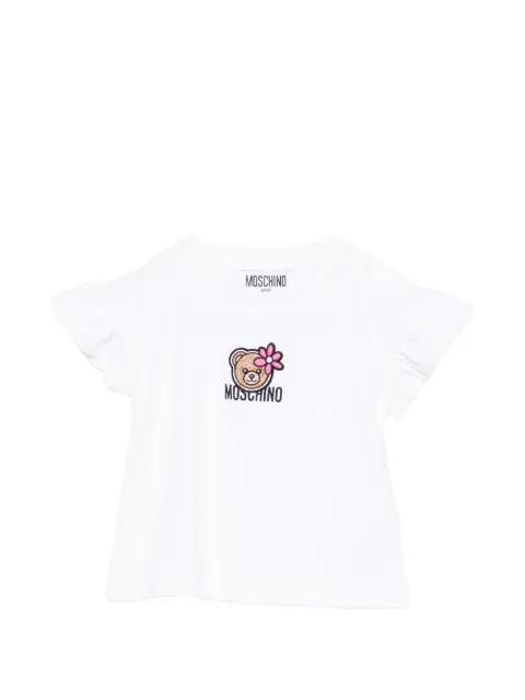 Moschino Kids playera con volantes