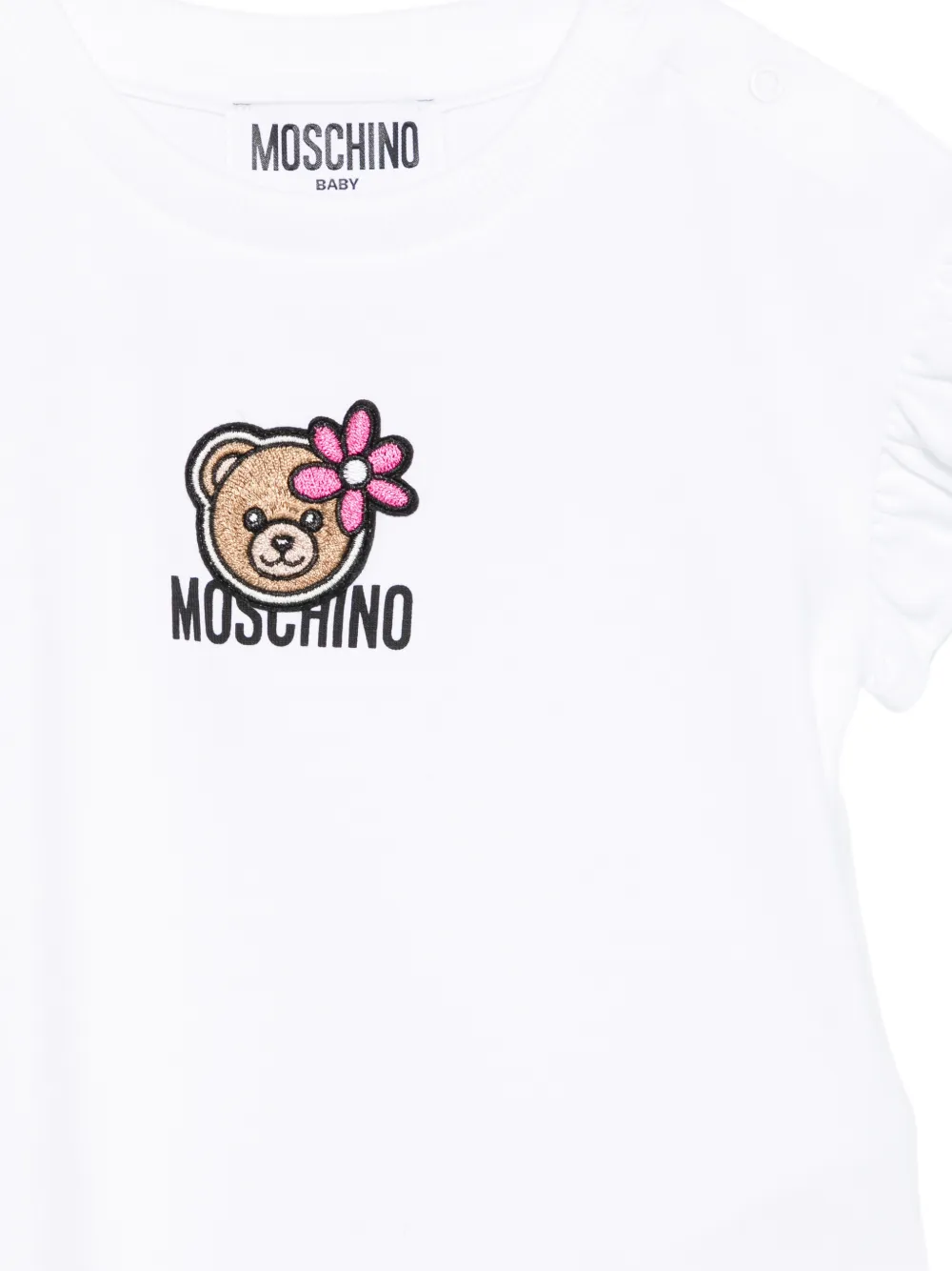 Moschino Kids T-shirt met ruches Wit