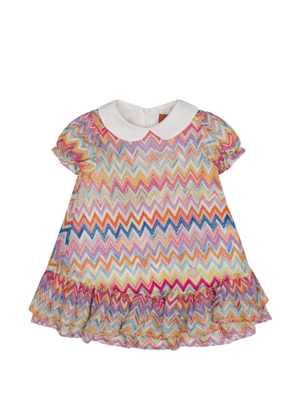 Missoni Kids ruffled zigzag dress - Pink