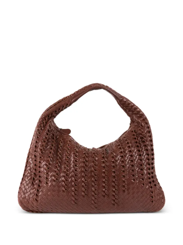 BOTTEGA VENETA ホーボー イントレチャート ショルダー ブラウン 