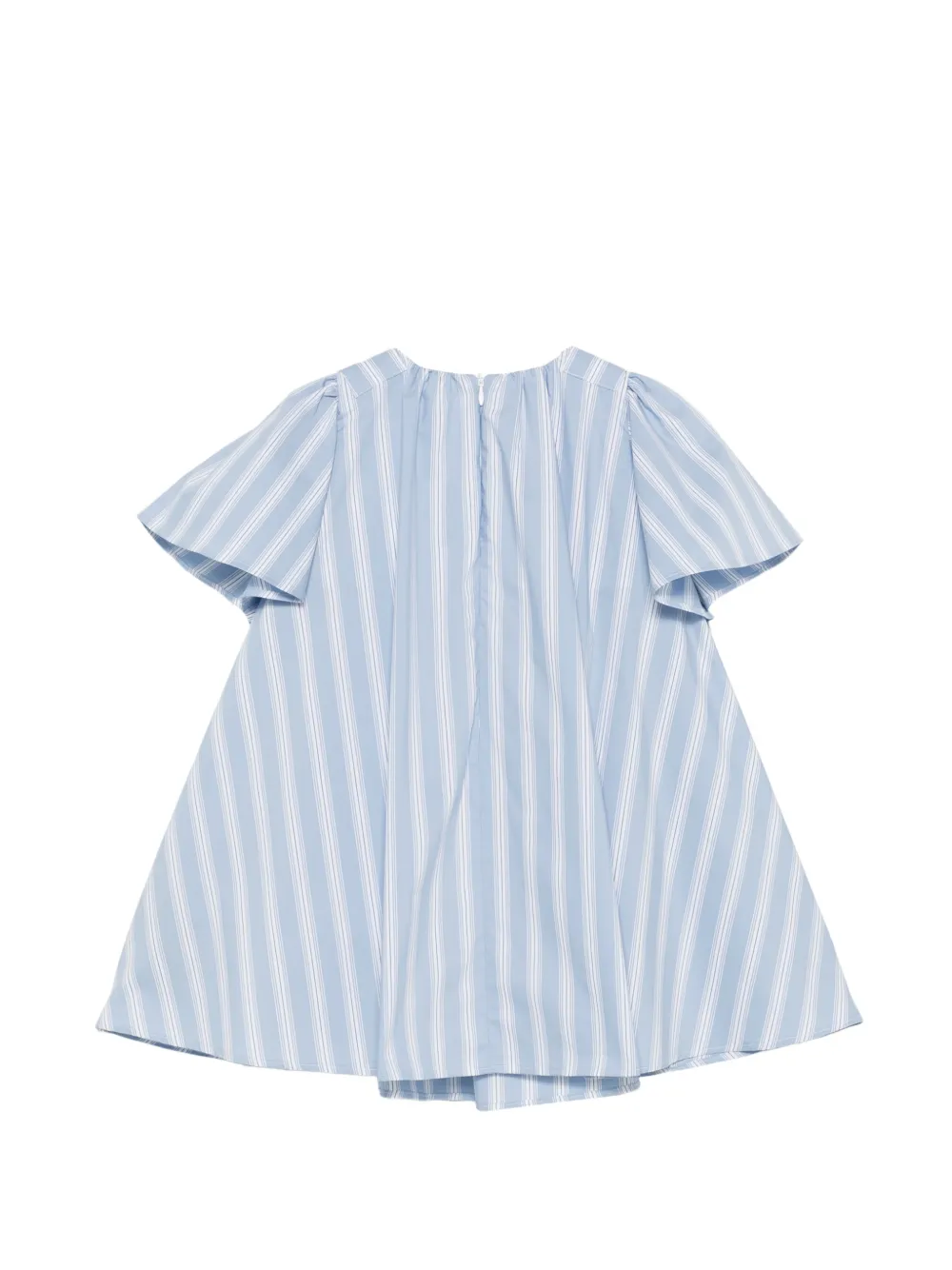 Balmain Kids Gestreepte jurk met knopen Blauw