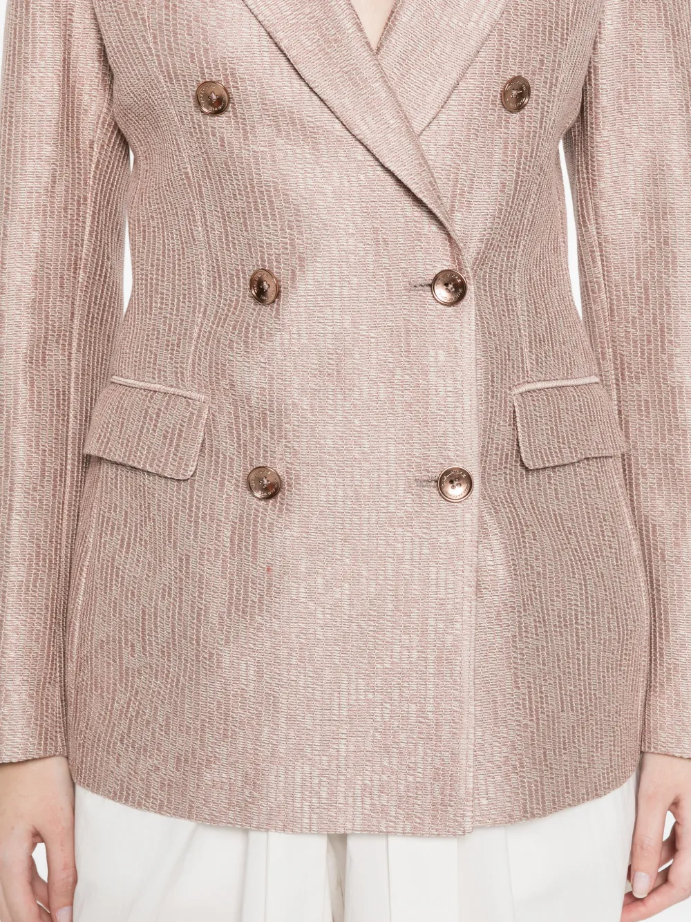 Tagliatore Blazer met dubbele rij knopen Roze