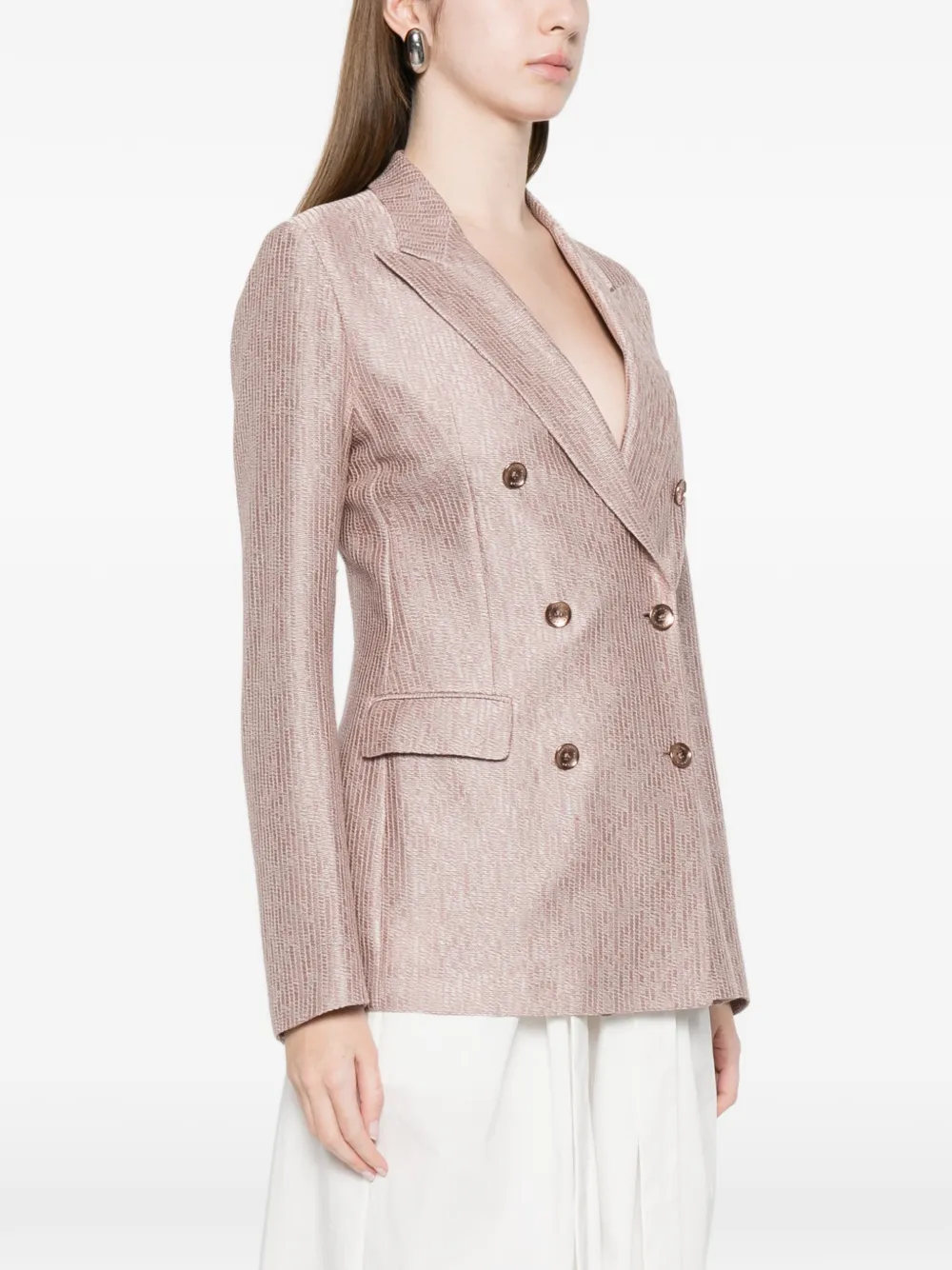 Tagliatore Blazer met dubbele rij knopen Roze