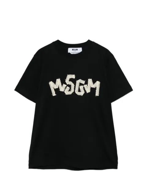MSGM レース ロゴ Tシャツ