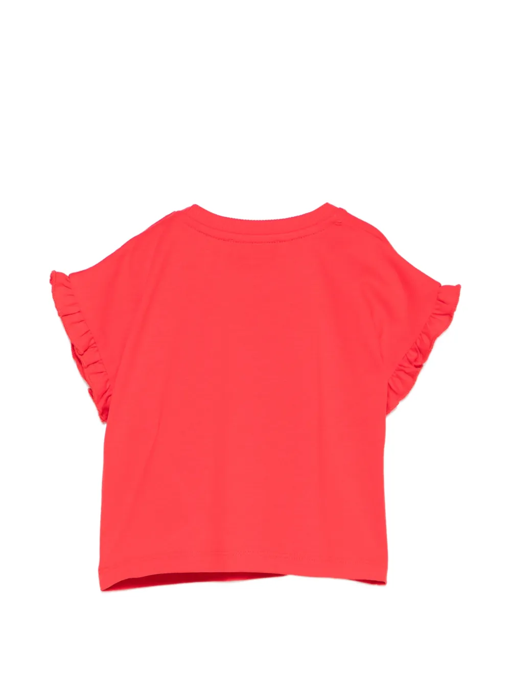 Moschino Kids T-shirt met grafische print en ruches Rood