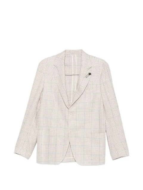 Lardini single-breasted checked blazer
