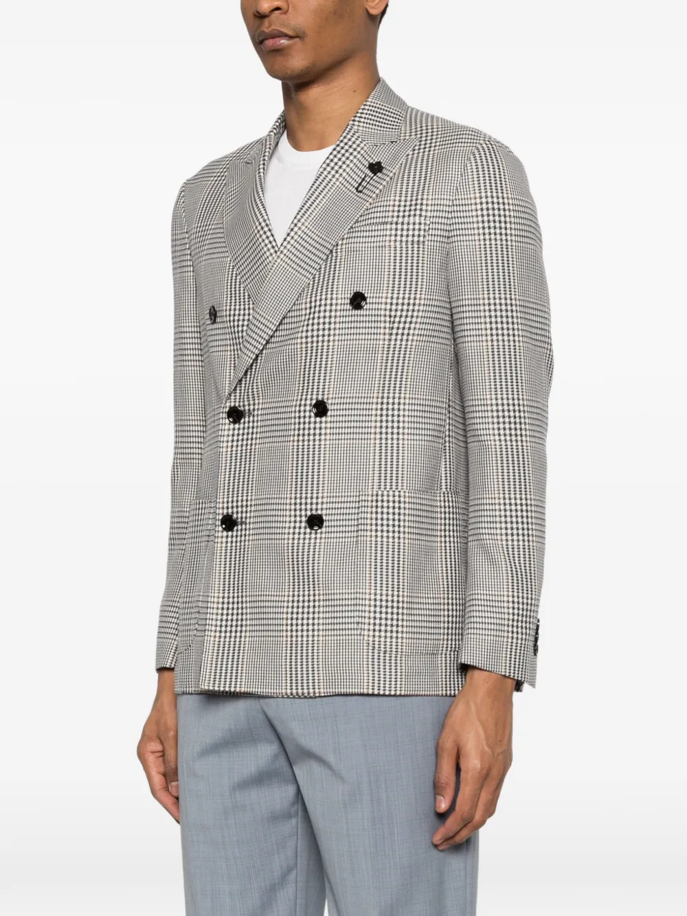 Lardini Geruite blazer Bruin