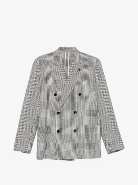 Lardini blazer croisé à carreaux