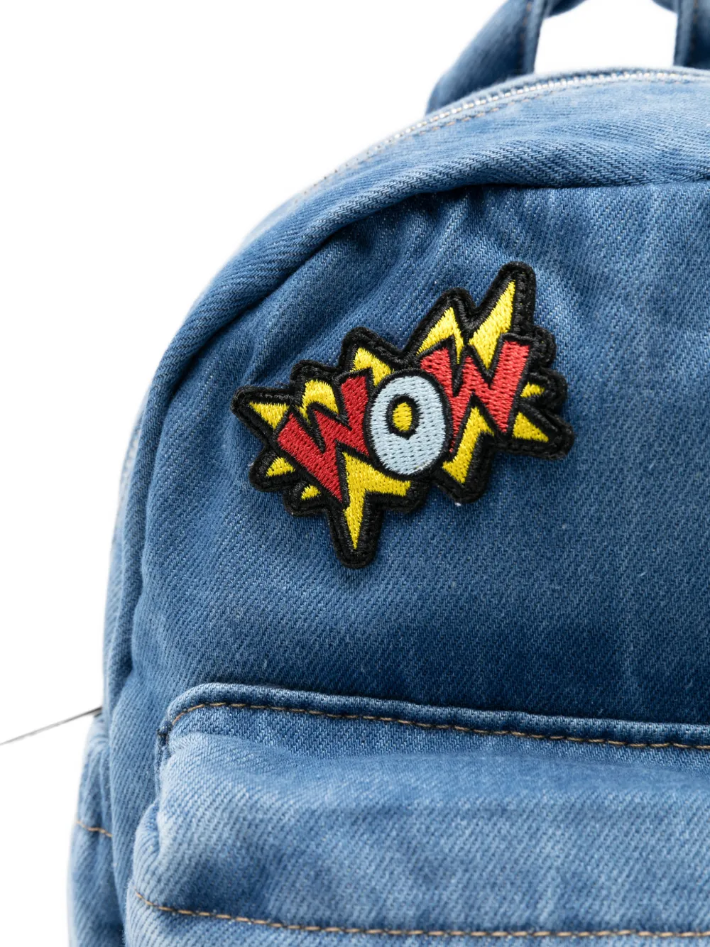 Moschino Kids Logo-patch Backpack - Blue 
