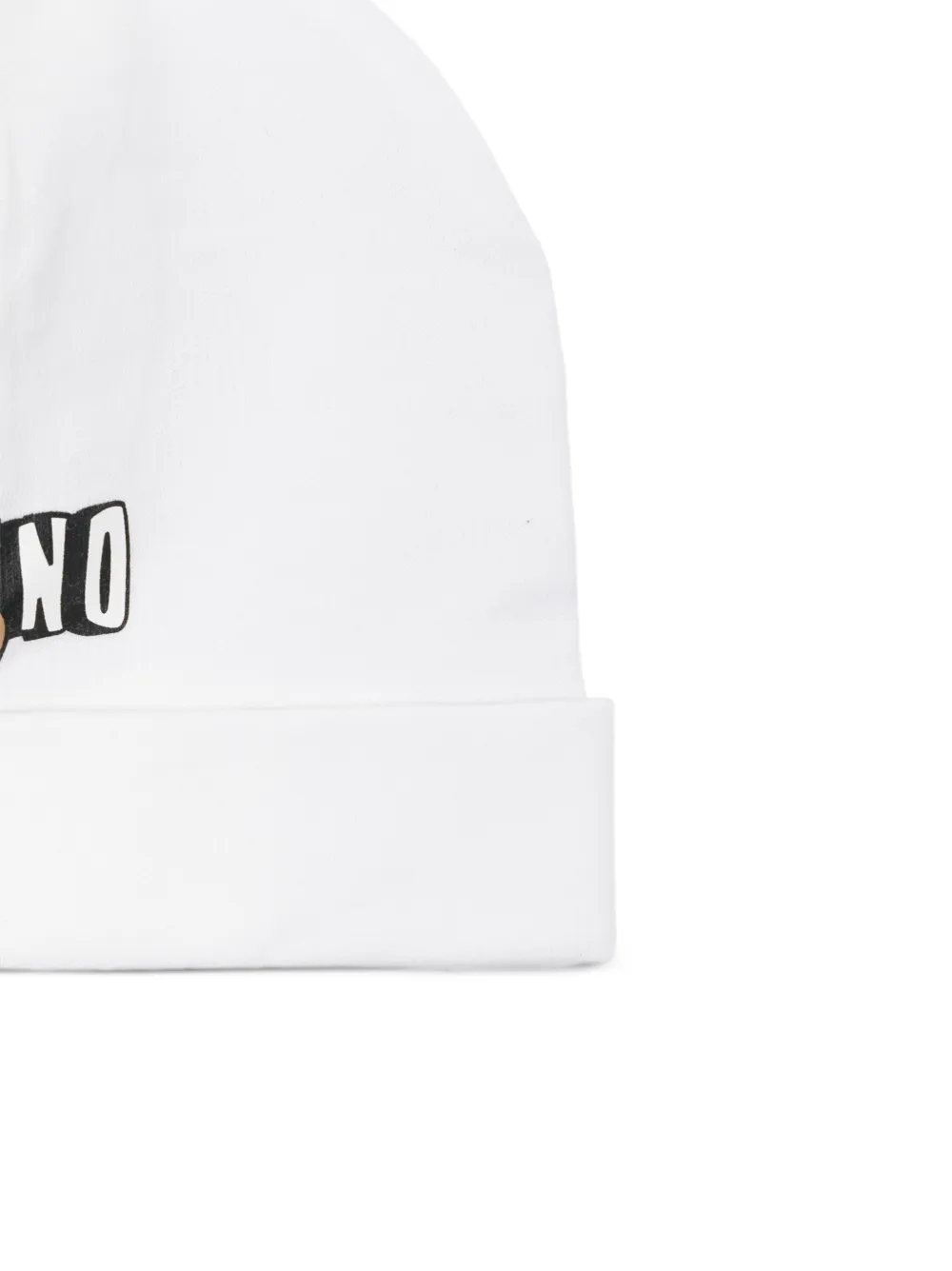 Moschino Kids Set van slabbetje en muts Wit