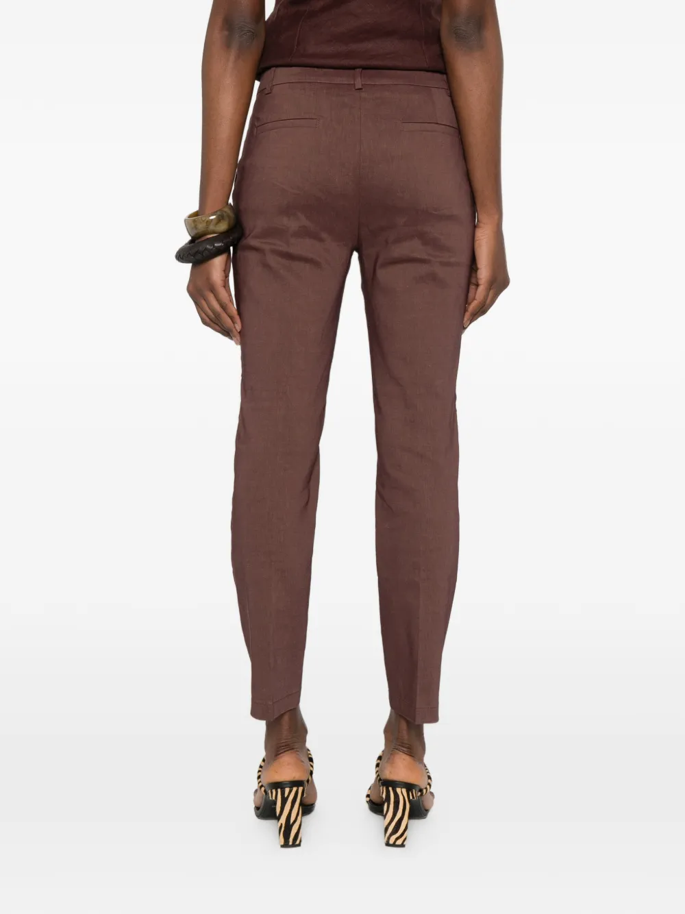 PINKO Broek met riemlussen Bruin